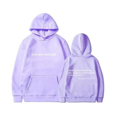 Imagem de Hoodie Retro Unissex Estilo Street Hip Hop, Você É Suficiente, Hoodie 