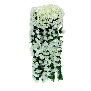 Imagem de Cesta de Parede com Flores Artificiais Simuladas Decorativas para Casamento Lar