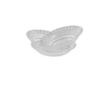 Imagem de Conjunto de 3 Pratos Fundos em Vidro Barroco ( 15985 )