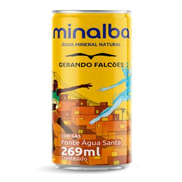 Imagem de ÁGUA MINERAL COM GÁS MINALBA GERANDO FALCÕES 269ML
