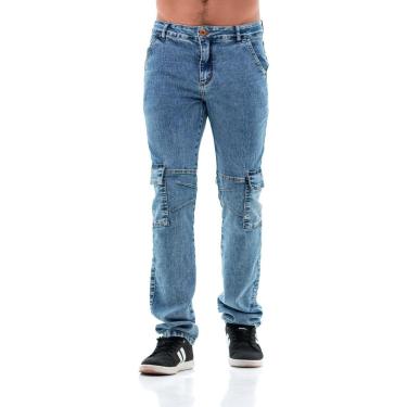 Imagem de Calça Jeans Masculina Arauto Slim Cargo-Masculino