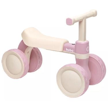 Imagem de Bicicleta de Equilibrio Buba 4 Rodas com Som sem Pedal COR Rosa