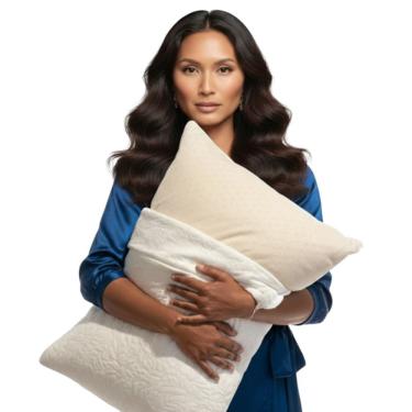 Imagem de Travesseiro Talalay Basic - Latex Placa/flocos Perfil Médio 45x65x15cm