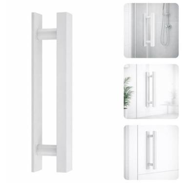 Imagem de Puxador Alça Barra Chata Reto De Colar Adesivo 3M Sem Furos Alumínio P