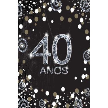 Imagem de Painel Festa Retangular Para Casado 1,5x2,2m 40 anos mod 1 - Fantasia 