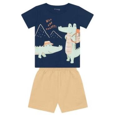 Imagem de Conjunto infantil menino com estampa de Jacaré Brandili-Masculino