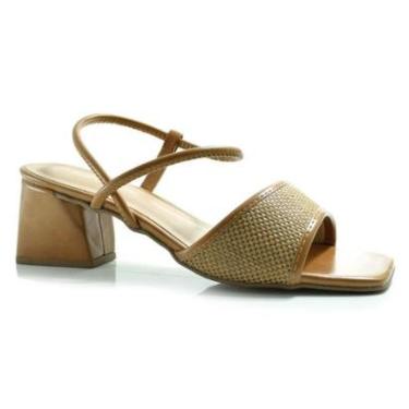 Imagem de Sandália de Salto Bloco Feminina Cazzualen 75064-Feminino