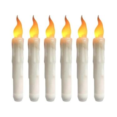 Imagem de Velas LED Sem Chama De 6,5 Polegadas, Operadas Por Bateria, Para Decor