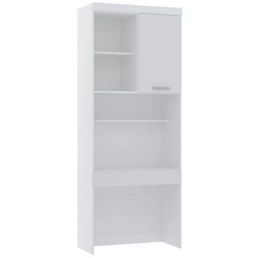 Imagem de Escrivaninha Bancada Estudo Modulada 90cm Taiga Branco L01 - Mpozenato