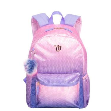 Imagem de Mochila Grande Capricho Paetê - Rosa com Lilás - Sestini, Colorido