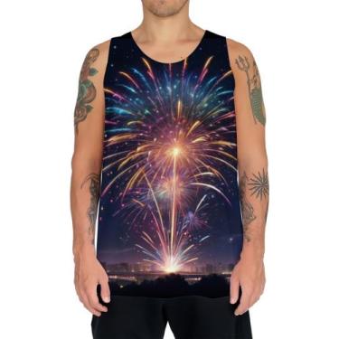 Imagem de Camiseta Regata Fogos de Artifício Rojões Ano Novo 4 - Kasubeck Store®