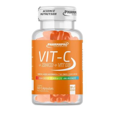 Imagem de Vitamina C 60 Caps Zinco Vitamina D3 Uso Diario Capsulas-Unissex