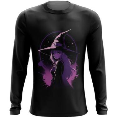 Imagem de Camiseta Manga Longa Bruxa Halloween Púrpura Festa 7 - Kasubeck Store®