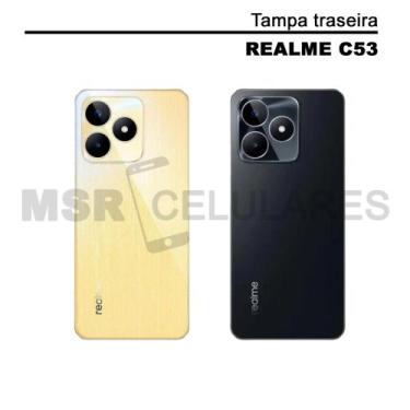 Imagem de Tampa traseira celular REALME modelo REALME C53, PRETO