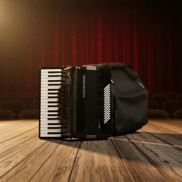 Imagem de Acordeon Todeschini Yw870 37 Teclas 80 Baixos C/Bag, Preto