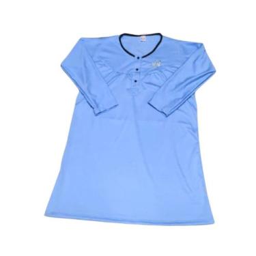 Imagem de Camisola Flanelada Senhora Botoes Frente Manga Longa Inverno - DANI LI