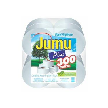 Imagem de Papel Higiênico Jumu Plus Rolão Branco 8 rolos 10cm x 300 m