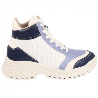 Imagem de Bota Wide Fit Piccadilly 911003, Azul, Off white, 35