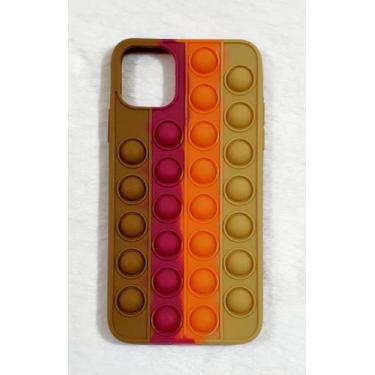 Imagem de Capa Case Capinha Silicone Bolha Iphone 11 Pro Max 6.5 Anti Stress Pop