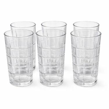 Imagem de Jogo 6 Copos 380ml Linha Hera Para Água Suco Drinks - RIO MASTER