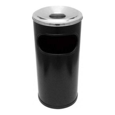 Imagem de Cinzeiro Lixeira Em Pintura Epóxi Com Aro Em Aluminio 22l - Higipack