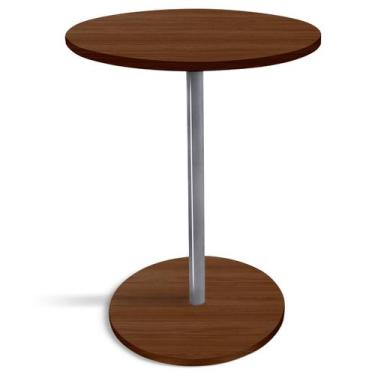 Imagem de Mesa de Canto Lateral Alta Redonda para Sala Albany - Prata Villandry 