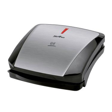 Imagem de Grill Britânia Saúde Inox com Placas Antiaderentes Onduladas 1200W Prata 220V