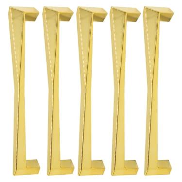 Imagem de 5 Puxadores De Gaveta Alça Para Armário Escritório Gliss 192 (Dourado Brilho)