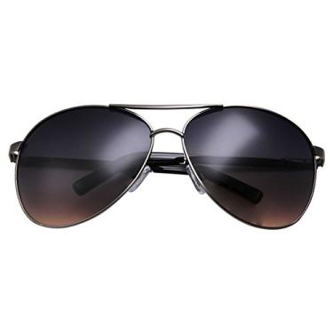 Imagem de grinderPUNCH - Óculos de sol aviador extragrande com armação larga GG grande 148 mm, Metálico, X-Large