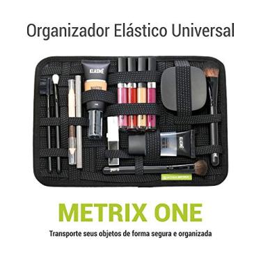 Imagem de Organizador Elástico Universal para Transporte na Bolsa, Mala, Mochila, Estojo de Maquiagem e Cosméticos, Cabos e Ferramentas - Preto - Posher Metrix One (PEOM3121BK)