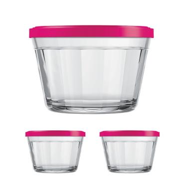Imagem de Kit Pote Copo Americano C/Tampa Cor Sortida 350ml Nadir 2Un