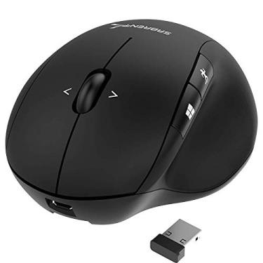 Imagem de SABRENT Mouse sem fio ergonômico recarregável de 2,4 GHz com função 4D (MS-WRCH)