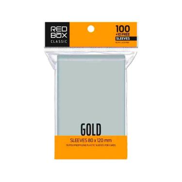 Imagem de Sleeves Gold 80 X 120mm 110 unidades Classic Buró Red Box