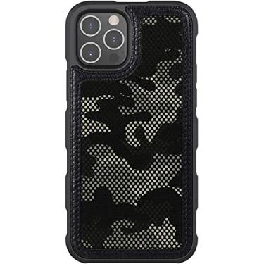 Imagem de KKFAUS Capa de grau militar para iPhone 12 Pro Max 6,7 polegadas, capa de telefone ultrafina à prova de choque capa traseira de PC rígido com pára-choques de TPU, capa protetora de corpo inteiro para iPhone 12 Pro Max (cor: preto)