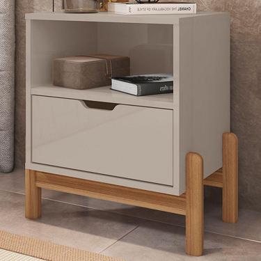Imagem de Mesa De Cabeceira Antares 1 Gaveta Off White - Casa D