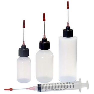 Imagem de Liberty Products Frascos de Plástico para Apertar 1Oz, 2Oz, 4Oz E 10Ml Todos Os Aplicadores de Aço Inoxidável de 1,5" para Pistola, Rifle, Espingarda, Pistola, Kit de Limpeza E Ferraria