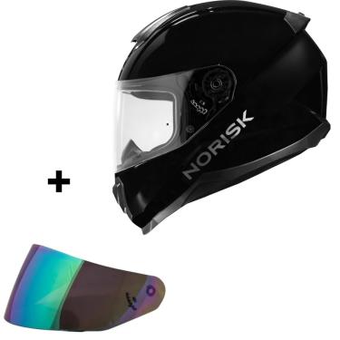 Imagem de Capacete Norisk Razor Monocolor Preto + Viseira Camaleão