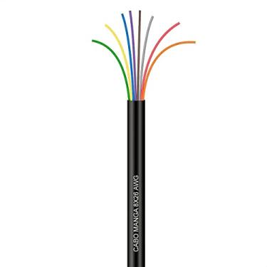 Imagem de Cabo Manga 8x26 AWG - sem Blindagem Preto - 50 Metros