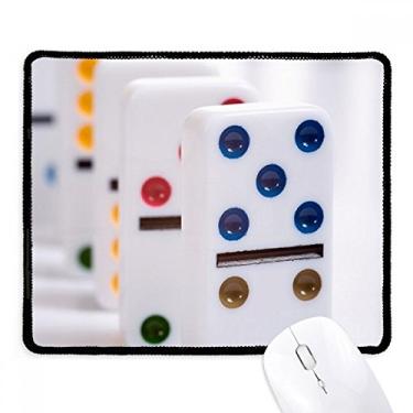 Imagem de Mouse pad para jogos Pai Gow Dominoes Dice com borda costurada para jogos