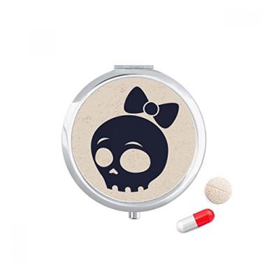 Imagem de Lovely Fmale Crânios de Dia das Bruxas Caixa de Armazenamento de Remédio Dispensador de Recipiente