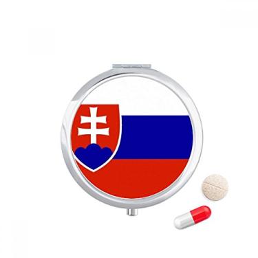 Imagem de Porta-comprimidos com a bandeira nacional da Eslováquia, com bolso para remédios