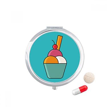 Imagem de Caixa de comprimidos de sorvete doce crocante de chocolate, caixa de armazenamento de remédios