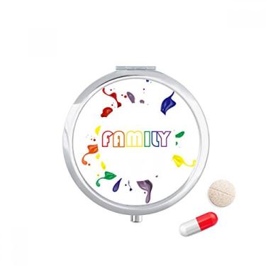 Imagem de Caixa de comprimidos LGBT com bandeira de arco-íris para a família, caixa de armazenamento de remédios