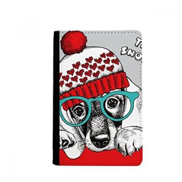 Imagem de Roupa de cachorro adorável ilustração em aquarela porta-passaporte Notecase Burse capa carteira porta-cartões