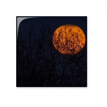 Imagem de Decalque brilhante de azulejo de cerâmica azul da nebulosa Red Shadow Planet