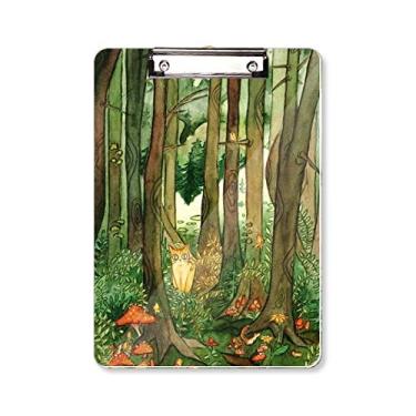 Imagem de Miaoji Quadro de prancheta de cogumelo com pintura de gato A4