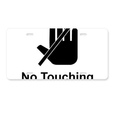 Imagem de DIYthinker Símbolo de aviso desenho animado placa de carro decoração de aço inoxidável acessório