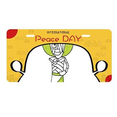 Imagem de DIYthinker Placa de carro Egypt Mummy Horus Frog para decoração de carro