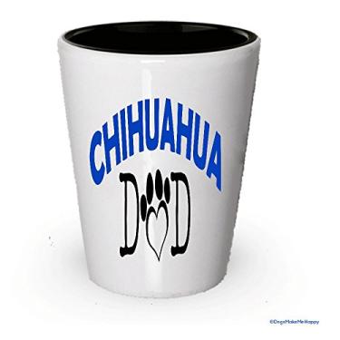 Imagem de Copo de shot Chihahua Dad and Mom – Presentes para casal Chihahua (1, pai)