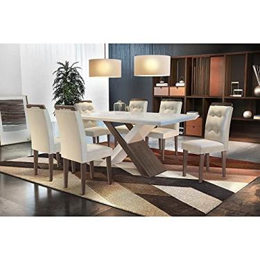 Imagem de Conjunto Sala de Jantar Agata Com 6 Cadeiras Rufato